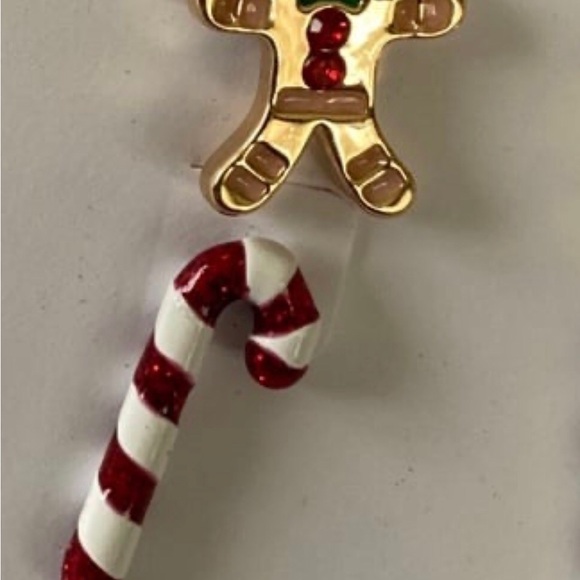 Betsey Johnson Gingerbread Man and Candy Cane Earrings - Picture 4 of 5